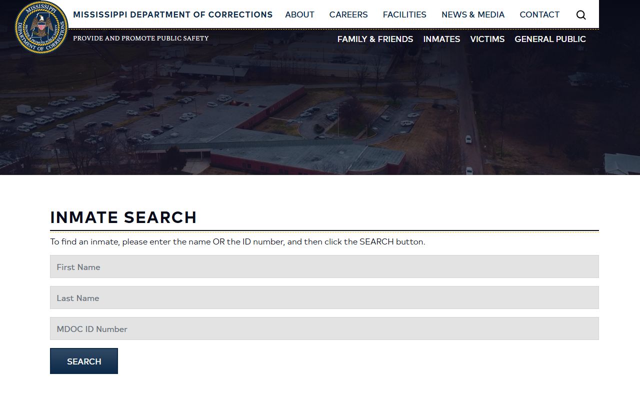 MDOC inmate search fields for Leflore County sentenced prisoners